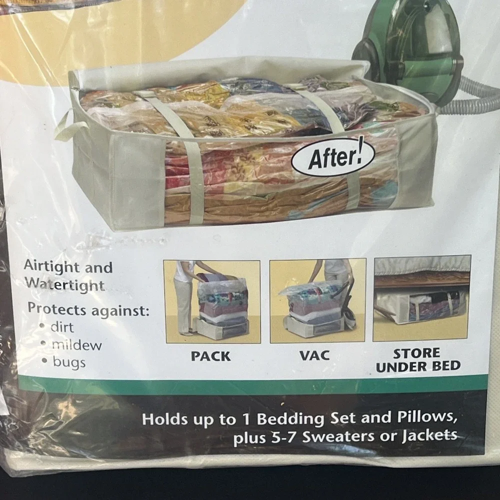 Space Saver Tote Bag Vacuum Seal Under Bed Storage 25.5